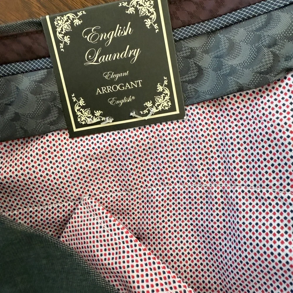 English Laundry Men's Charcoal Dress Pants